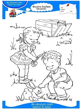 Çocuklar İçin ilkbahar Boyama Sayfaları 